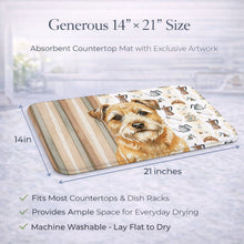 Load image into Gallery viewer, Wheaten Border Terrier Coffee Bar Dish Drying Mat
