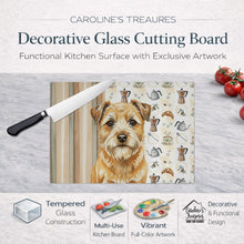 Load image into Gallery viewer, Wheaten Border Terrier Coffee Bar Glass Cutting Board