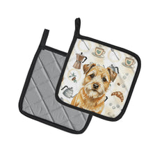 Load image into Gallery viewer, Wheaten Border Terrier Coffee Bar Pair of Pot Holders