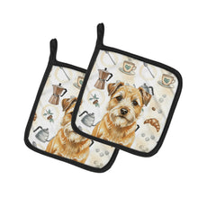 Load image into Gallery viewer, Wheaten Border Terrier Coffee Bar Pair of Pot Holders