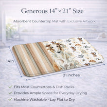 Load image into Gallery viewer, Borzoi Coffee Bar Dish Drying Mat