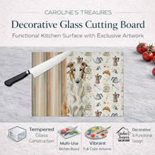 Load image into Gallery viewer, Borzoi Coffee Bar Glass Cutting Board