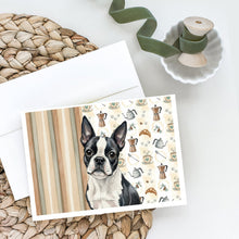 Load image into Gallery viewer, Boston Terrier Coffee Bar Greeting Cards Pack of 8