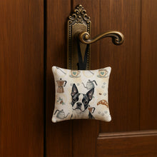 Load image into Gallery viewer, Boston Terrier Coffee Bar Hanging Square Fabric Ornament 3.5 × 3.5