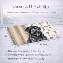 Load image into Gallery viewer, Bouvier des Flandres Coffee Bar Dish Drying Mat