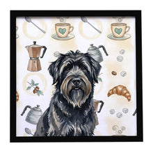 Load image into Gallery viewer, Bouvier des Flandres Coffee Bar Framed Metal Print