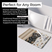 Load image into Gallery viewer, Brindle Bouvier des Flandres Coffee Bar Memory Foam Kitchen Mat