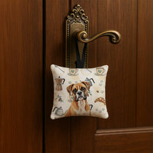 Load image into Gallery viewer, Boxer Coffee Bar Hanging Square Fabric Ornament 3.5 × 3.5