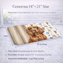 Load image into Gallery viewer, Boykin Spaniel Coffee Bar Dish Drying Mat