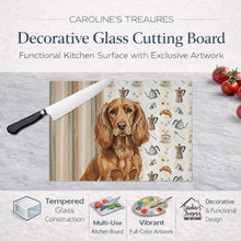 Load image into Gallery viewer, Boykin Spaniel Coffee Bar Glass Cutting Board