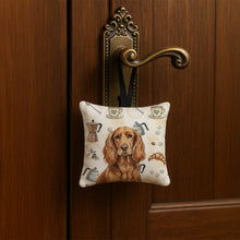 Load image into Gallery viewer, Boykin Spaniel Coffee Bar Hanging Square Fabric Ornament 3.5 × 3.5