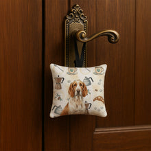 Load image into Gallery viewer, Bracco Italiano Coffee Bar Hanging Square Fabric Ornament 3.5 × 3.5