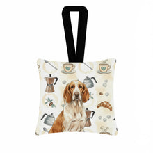 Load image into Gallery viewer, Bracco Italiano Coffee Bar Hanging Square Fabric Ornament 3.5 × 3.5