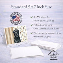 Load image into Gallery viewer, Black Briard Coffee Bar Greeting Cards Pack of 8
