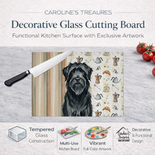 Load image into Gallery viewer, Black Briard Coffee Bar Glass Cutting Board