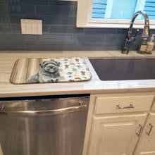 Load image into Gallery viewer, Gray Briard Coffee Bar Dish Drying Mat