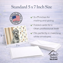 Load image into Gallery viewer, Gray Briard Coffee Bar Greeting Cards Pack of 8