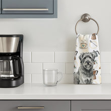 Load image into Gallery viewer, Gray Briard Coffee Bar Kitchen Towel