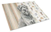 Load image into Gallery viewer, Gray Briard Coffee Bar Glass Cutting Board