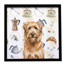 Load image into Gallery viewer, Tawny Briard Coffee Bar Framed Metal Print