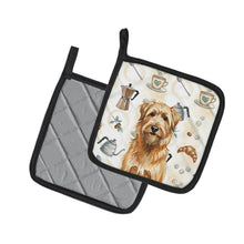 Load image into Gallery viewer, Tawny Briard Coffee Bar Pair of Pot Holders