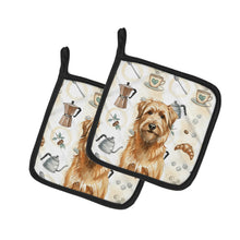Load image into Gallery viewer, Tawny Briard Coffee Bar Pair of Pot Holders