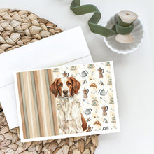 Load image into Gallery viewer, Liver and White Brittany Coffee Bar Greeting Cards Pack of 8