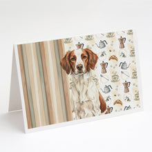 Load image into Gallery viewer, Liver and White Brittany Coffee Bar Greeting Cards Pack of 8