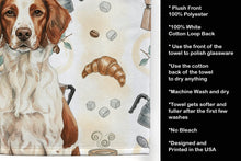 Load image into Gallery viewer, Liver and White Brittany Coffee Bar Kitchen Towel