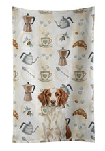 Load image into Gallery viewer, Liver and White Brittany Coffee Bar Kitchen Towel