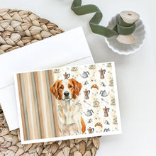 Load image into Gallery viewer, Orange and White Brittany Coffee Bar Greeting Cards Pack of 8