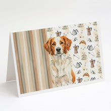Load image into Gallery viewer, Orange and White Brittany Coffee Bar Greeting Cards Pack of 8