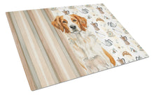 Load image into Gallery viewer, Orange and White Brittany Coffee Bar Glass Cutting Board