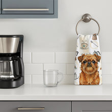 Load image into Gallery viewer, Belge Brussels Griffon Coffee Bar Kitchen Towel