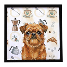 Load image into Gallery viewer, Belge Brussels Griffon Coffee Bar Framed Metal Print