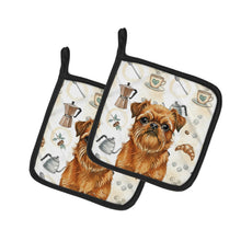 Load image into Gallery viewer, Belge Brussels Griffon Coffee Bar Pair of Pot Holders