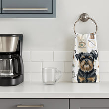 Load image into Gallery viewer, Black and Tan Brussels Griffon Coffee Bar Kitchen Towel