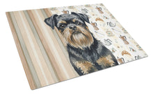 Load image into Gallery viewer, Black and Tan Brussels Griffon Coffee Bar Glass Cutting Board