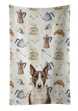 Load image into Gallery viewer, Brindle and White Bull Terrier Coffee Bar Kitchen Towel
