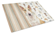 Load image into Gallery viewer, Fawn and White Bull Terrier Coffee Bar Glass Cutting Board