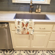 Load image into Gallery viewer, Red and White Bull Terrier Coffee Bar Kitchen Towel
