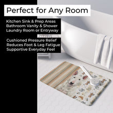 Load image into Gallery viewer, White Bull Terrier Coffee Bar Memory Foam Kitchen Mat