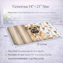 Load image into Gallery viewer, Bullmastiff Coffee Bar Dish Drying Mat