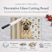 Load image into Gallery viewer, Bullmastiff Coffee Bar Glass Cutting Board