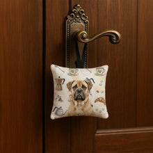Load image into Gallery viewer, Bullmastiff Coffee Bar Hanging Square Fabric Ornament 3.5 × 3.5