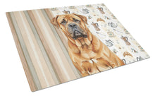 Load image into Gallery viewer, Red Bullmastiff Coffee Bar Glass Cutting Board
