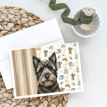 Load image into Gallery viewer, Black Cairn Terrier Coffee Bar Greeting Cards Pack of 8