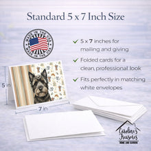 Load image into Gallery viewer, Black Cairn Terrier Coffee Bar Greeting Cards Pack of 8