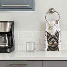 Load image into Gallery viewer, Black Cairn Terrier Coffee Bar Kitchen Towel