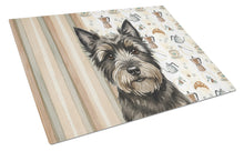 Load image into Gallery viewer, Black Cairn Terrier Coffee Bar Glass Cutting Board